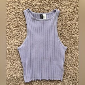 Purple H&M ribbed tank top